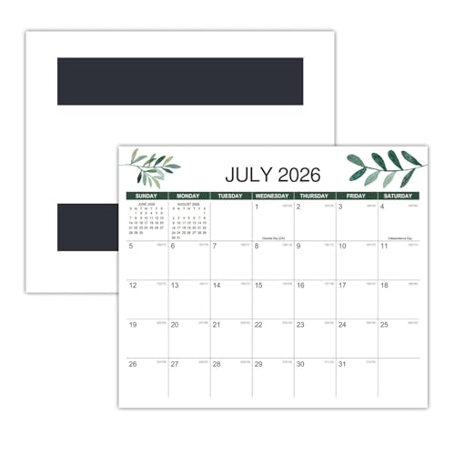 2026-2027 Magnetic Fridge Calendar Magnetic Calendar 18 Month Planner from July 2026 - Dec 2027 with Strong Magnets & Thick Paper Ample Space Magnetic Planner for Home Family Office