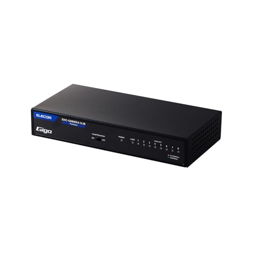 Amazon.co.jp: エレコム Giga対応スイッチングHub 8ポート 金属筐体