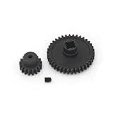 RC Car Parts Compatible with WLtoys A959 1/18 RC Vortex Electric for Buggy Upgrade Parts 2pcs Metal Steel Diff Main Gear 38T Motor Pinion Gear 17T
