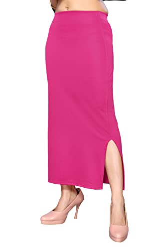 Image of Yashika Women Yashika Women's Full Elastic Lycra Blend Saree Shapewear Petticoat(New-Shape Sky Blue-XL)