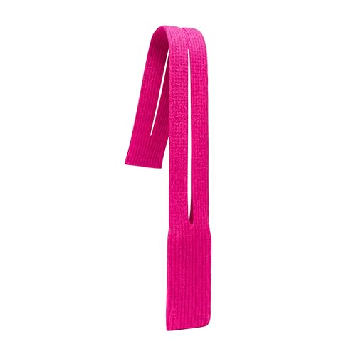 Image of iPhone Pocket Features a Singular 3D-Knitted Construction Designed to fit Any iPhone a Beautiful Way to wear and Carry nitted Scarf with Contrast Stripe Detail, Unisex, (Pink) (Long)