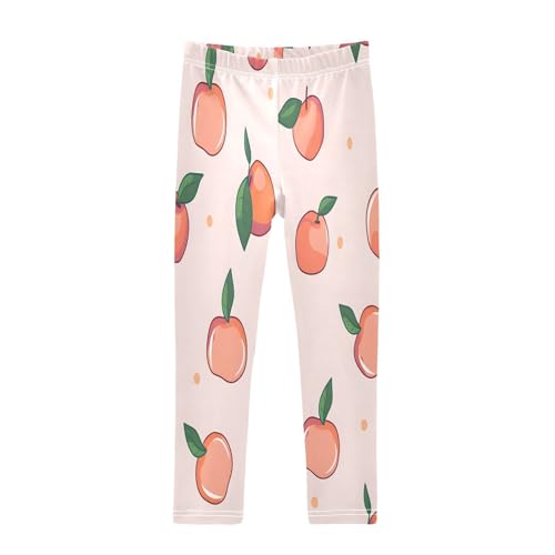 Bolaz Toddler Girls Leggings Printed Yoga Pants Leggings Fresh Peach for Kids