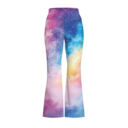 Flare Leggings for Girls 5-12Y Soft Tights Trouser Gymnastics Dance Athletic Bell Bottoms High Waisted Yoga Pants2