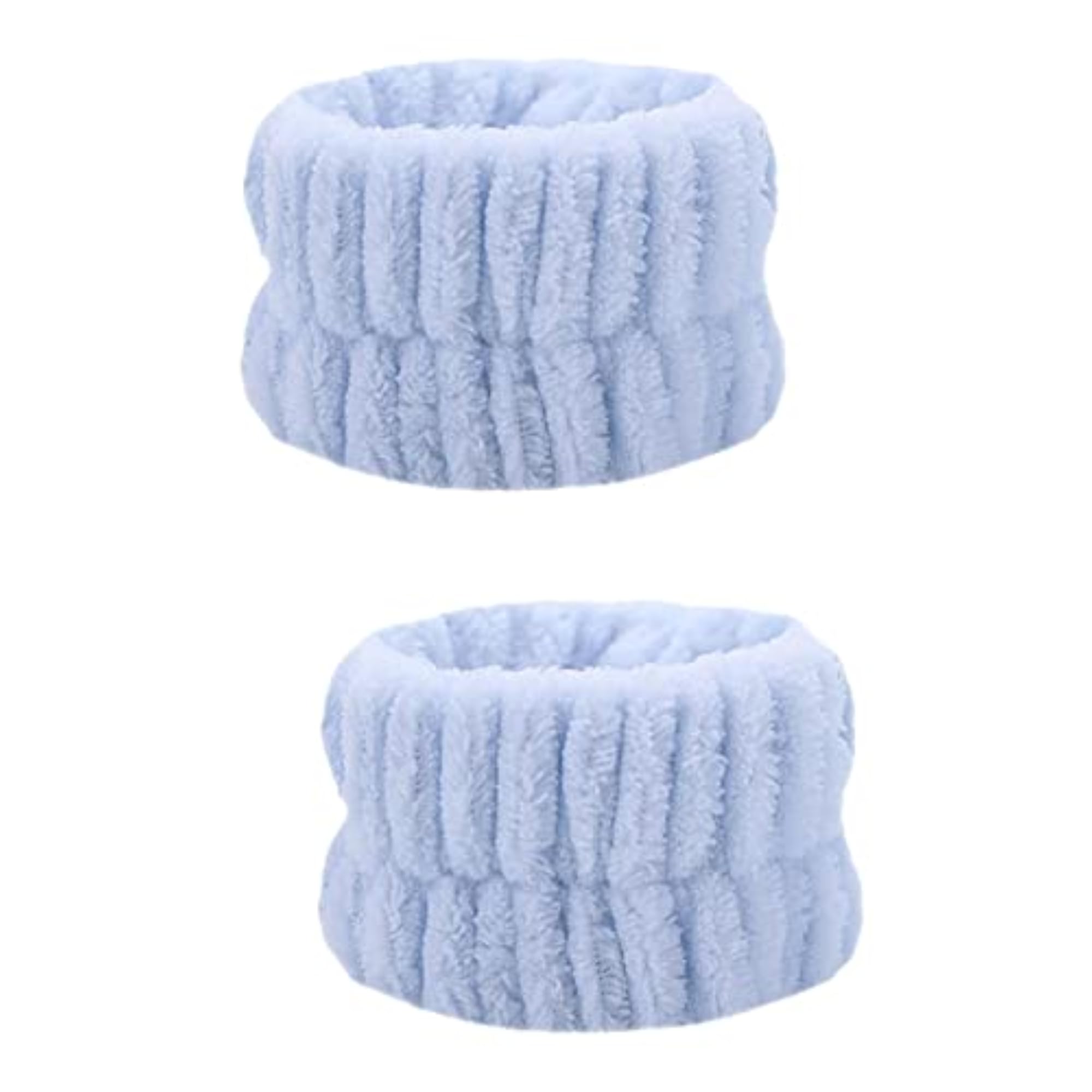 6pc Portable Absorbent Wrist Wash Band Towels, Blue