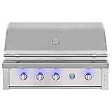 American Made Grills Estate 42-Inch Built-in Grill with Infrared Searing Burner and Rotisserie Kit, Propane (EST42-LP)