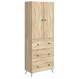 Todiikf Set di 2 armadi in rovere Sonoma, 66 x 34,5 x 90 cm, in legno