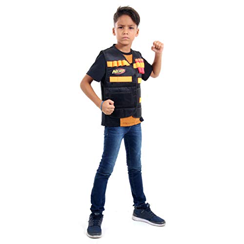Colete Nerf Luxo Infantil Sulamericana Fantasias Preto/Laranja M 6/8 Anos