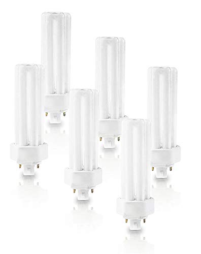 (6 Pack) PLT-26W 827, 4 Pin GX24q-3, 26 Watt Triple Tube, Compact Fluorescent Light Bulb