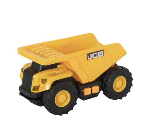 HTI Teamsterz JCB Small Light & Sound Dump Truck - Toy Dump Truck with Light and Sound Function Manual Tipper Suitable for Indoor and Outdoor Play