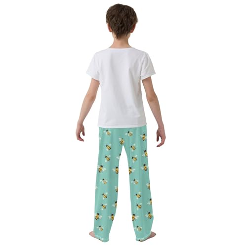 Pajama Bottoms, Pajamas Pant Cute Bees Cartoon Lounge Wear Casual Sleep Long Pants Soft Pjs Sleepwear3