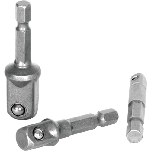 Image of Performance Tool 1503 Hex Shank Ball Bearing Nut Driver Set - Transform Your Power Drill into a Nut Driver with 1 /4, 3 /8, and 1 /2-Inch Drive