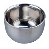 Ipetboom Men's Shaving Accessory Stainless Steel Shaving Bowl Shaving Soap Cup Bubble Bowl for Daily Use