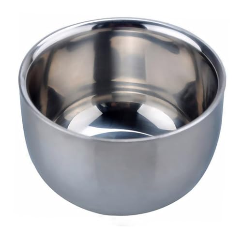 Ipetboom Men's Shaving Accessory Stainless Steel Shaving Bowl Shaving Soap Cup Bubble Bowl for Daily Use