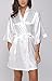 The Bund Women's Pure Colour Short Kimono Robes for Bride White Robe L Size
