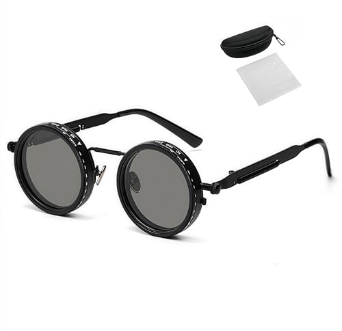 Adjustable Tint Sunglasses for Men Women,Lightweight round shape， Polarized Sunglasses with 1-9 Adjustable Darkness Levels