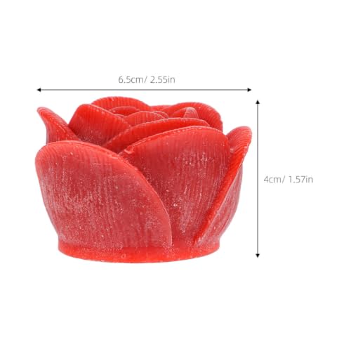 Velas de cera LED Operitacx con diseño de rosa esculpida en parafina premium 3