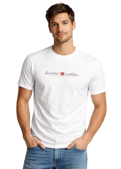 Men's Cotton Blend Short Sleeves Printed Solid Colour Round Neck T-Shirt Comfortable, Breathable, Lightweight, Skin Friendly Fabric-image-44