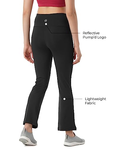 Image of PUMP'D Women's Stretchable All-Purpose Flare Pants -Lightweight, Anti-Odor, Squat Proof, Dry Tech, Ultra Soft Seams