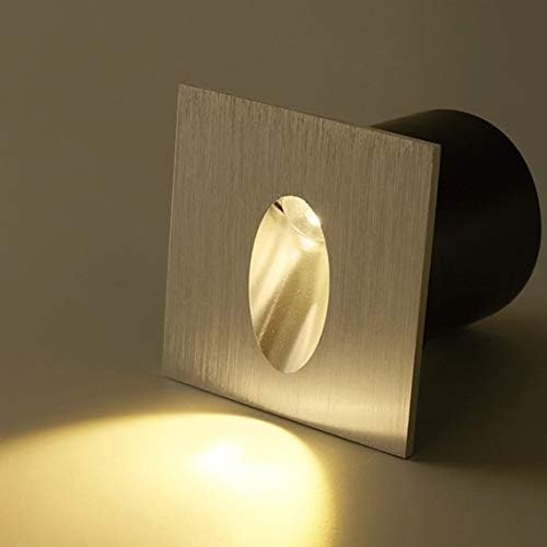 Outdoor Waterproof LED Wall Sconces Corner Step Stair Light Fixture Recessed Lamp + Junction Box Round Nature White