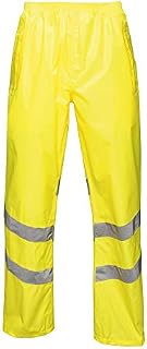 Regatta TRW498 18860 Professional Hi-Vis Waterproof and Windproof Pack away Over trousers, Orange, M