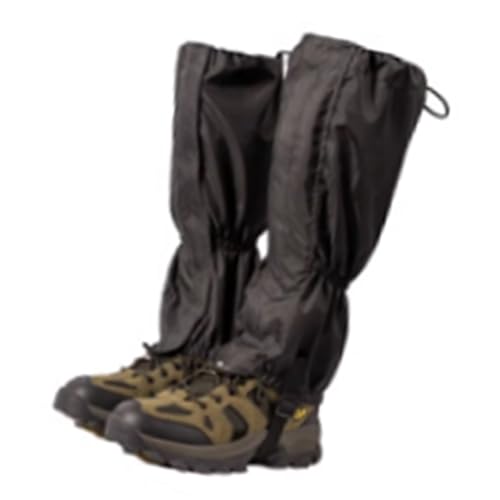 Hiking Gaiters，Breathable Leg Gaiters, Adjustable Lightweight Shoes Gaiters for Hunting Mountaineering Snowboarding Fishing(Black)