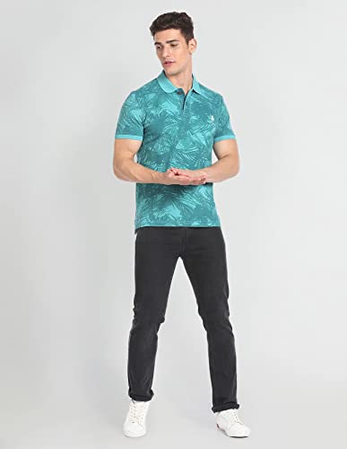 Image of U.S. Polo ASSN. Men's Slim Fit Cotton Polo T-Shirt, Ribbed Collar, Half Sleeves Casual Mens Tshirt for Men