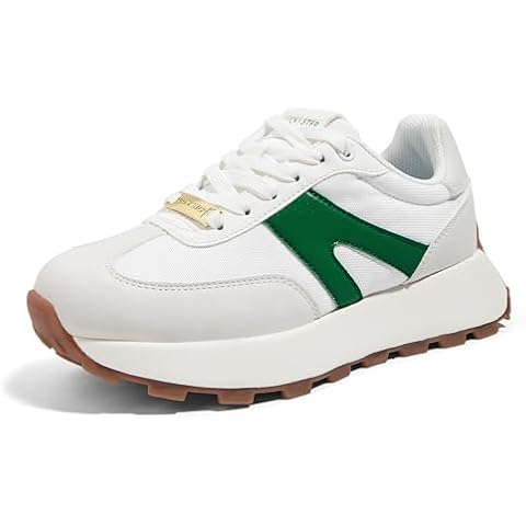 LUCKY STEP Women's Platform Retro Sneakers Cover