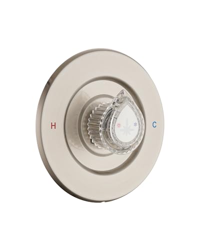Replacement for Moen Fit Chateau Valve Shower Faucet Trim Kit Only, Pull-on Push-off Design Knob Handle, Brushed Nickel