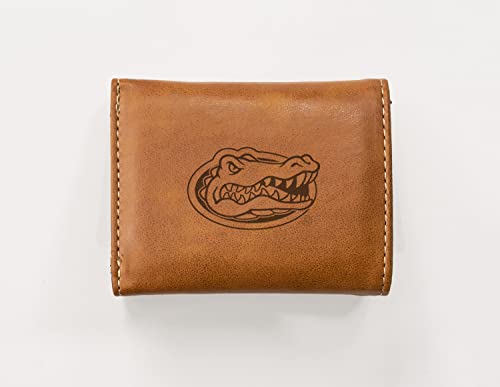 Image of Rico Industries NCAA Laser Engraved Tri-Fold Wallet, Brown