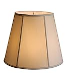 10.75x17x14 Eggshell Empire Shantung Lampshade with Brass Spider fitter By Home Concept - Perfect for table and Floor lamps - Large, Egg Shell