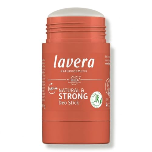 lavera Deo Stick Natural & Strong Deodorant mit Bio-Ginseng & natürlichen Mineralien für zuverlässigen Schutz & langanhaltende Frische ohne Aluminiumsalze Naturkosmetik