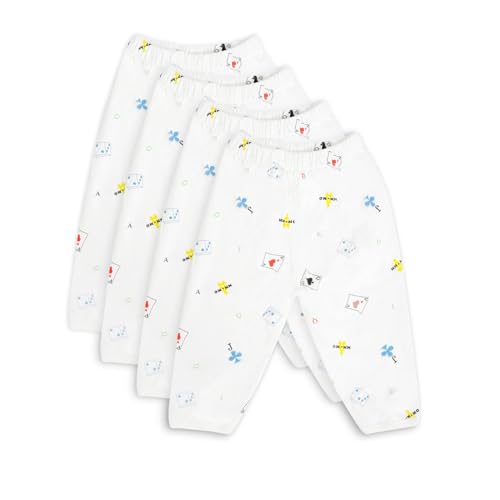 Gultum Organic/Breathable Cotton Unisex Baby Multicolor Diaper Pajama/Pajami Set–(Pack of 4)