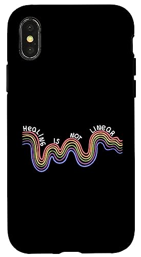 Healing Is Not Linear Mental Health Awareness ���C���{�[ �X�}�z�P�[�X iPhone X/XS �p