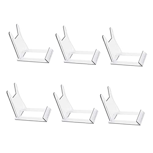 NAMOARLY 6pcs Porcelain Plate Holder Large Plate Stand for Kitchen Storage Rack