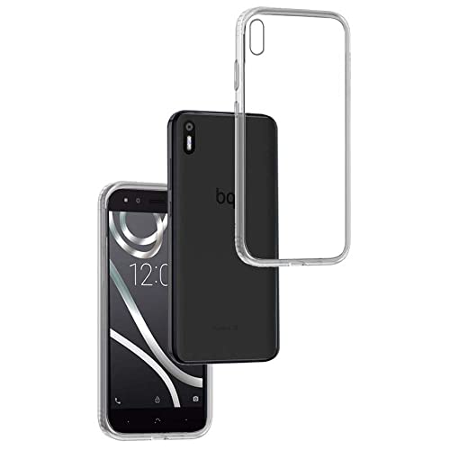REY Funda Carcasa Gel Transparente para BQ X5 y X5 Cyanogen Ultra Fina 0,33mm, Silicona TPU de Alta Resistencia y Flexibilidad