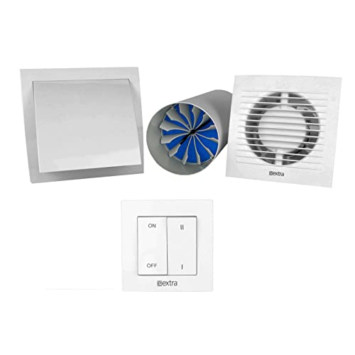 VONLIS® Gedecentraliseerde warmteterugwinning, warmtewisselaar, ventilatorsysteem, diameter 100 mm - Afbeelding 3