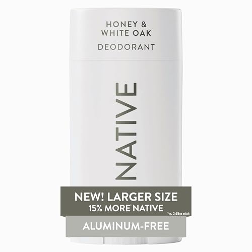 Image of Native Aluminum Free Deodorant, Honey & White Oak, Large Size Stick, 72 Hour Odor Control, for Women & Men, Contains Naturally Derived Ingredients, 3.1 oz