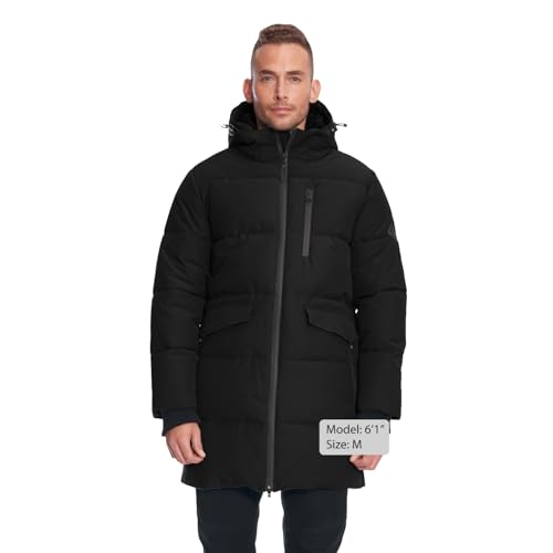 Image of ALPINE NORTH Jasper Men's Vegan Down Winter Coat - Warm Insulated Puffer Coat with Hood For Men
