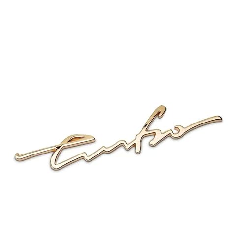 WENINETIES 3D Metal Sticker for Audi Q7 (Typ 4M, facelift 2019) 2019-2024, Waterproof Emblem Badge Sign Decal Graphic Body Shell Trunk Rear Logo Vehicle Decoration Accessories,Gold