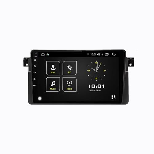 【Touchscreen capacitivo e Telecamera per la retromarcia】9 pollici 1280*720 touchscreen capacitivo FHD, porta una sorprendente gioia visiva.per BMW E46 M3 318 320 325 330 335 1998-2006. Fornire un'esperienza di esperienza confortevole, anche in forte luce. Include una telecamera per la retromarcia con funzione di visione notturna, impermeabile e antiappannamento e un'interfaccia di assistente per la retromarcia per aiutarti a fare retromarcia in sicurezza.