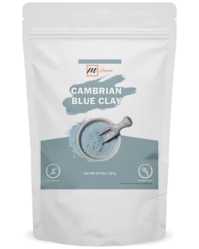 Cambrian/Serbian Blue Clay 0.5lbs / 227g for Facial Masks, Creams, Body Wraps, Scrubs and Soap Making