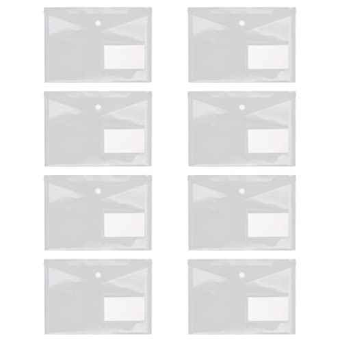 Pochettes documents A5 transparentes Lurrose porte-marchandises bureau à bouton