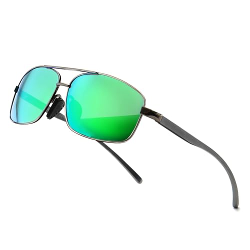 Image of SUNGAIT UV protection Ultra Lightweight Rectangular Polarized Sunglasses