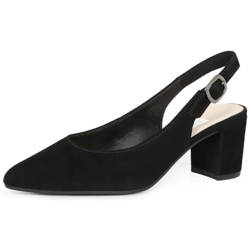 Image of Gabor Helmsdale Women's Court Shoes 7 UK Black Suede