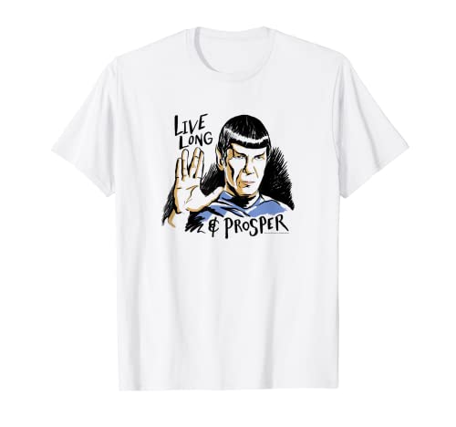 Star Trek Live Long and Prosper Spock Sketch Camiseta