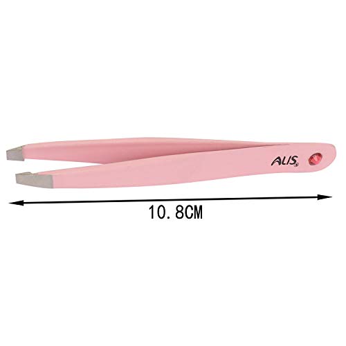 Image of Alis Pink Colour Tweezer Plucker Precision Tweezers For Eyebrows, Ingrown Hair, Plucking Daily Beauty Tool Set Of 1 Pcs With Travel Case (BABY PINK)