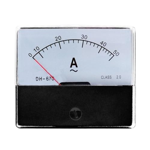 Ampèremètre analogique AC 1-500A DH670 cadre rectangulaire 70x60mm 50 5A