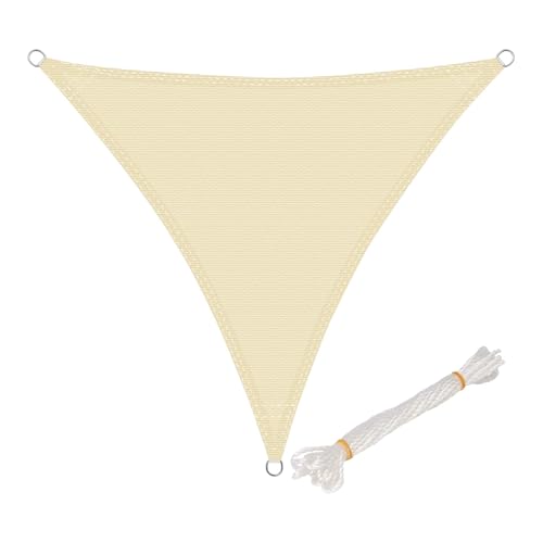 WOLTU Sonnensegel Premium HDPE Wetterbeständig Atmungsaktiv 95% UV Schutz Segeltuch 180 g/m² Sonnenschutz Schattenspender für Balkon Terrasse Garten, mit Befestigungsseilen