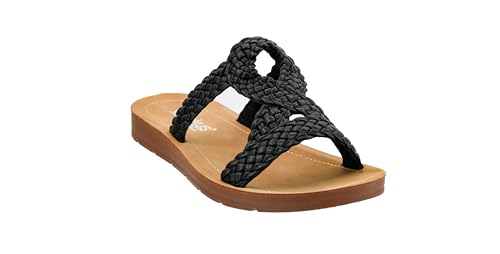 Corkys Footwear Womens All Tangled Up Sandals - With Flexible Comfortable Soles, Woven Straps, And A Chic Keyhole Design - Chic and Stylish Summer Sandals3