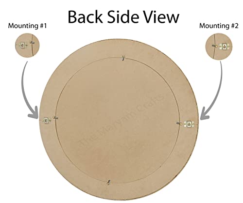 Nautical Vintage Wall Mounted Round Mirror | Designer Rope Mirror | Mirror For Bathroom | Mirror Or Living Room (30 X 30 Inches) #TOP4